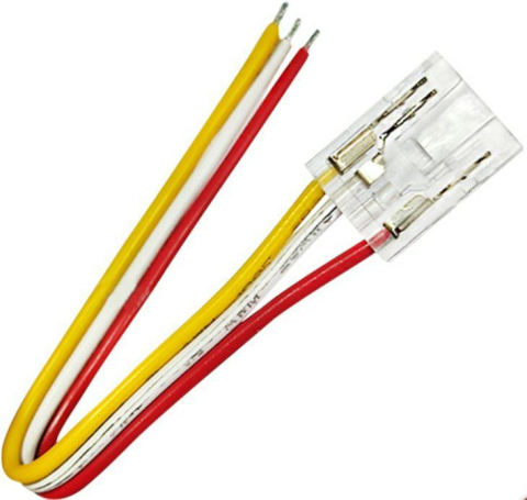 Conectori bandă LED - Conector SINGLE cu cablu pentru bandă LED COB CCT 10mm - accesoriu bandă LED