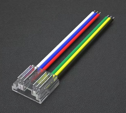 Accesorii bandă LED - Conector cu cablu banda led cob RGBCCT 6PIN 12mm 5.5A - accesoriu bandă LED