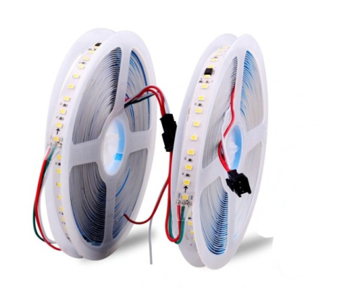 Bandă LED digitală adresabilă - Banda LED 120 LED/m 24V IP20 - rolă pe fundal alb