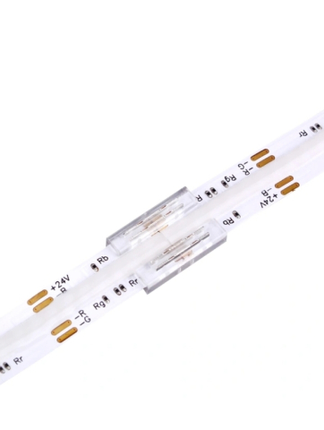Accesorii bandă LED - Conector banda led cob RGB 10mm transparent 4pin 5.5A - accesoriu bandă LED