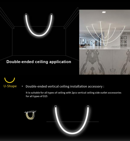 Neon LED - 2 seturi de accesorii de montare verticala - accesoriu bandă LED