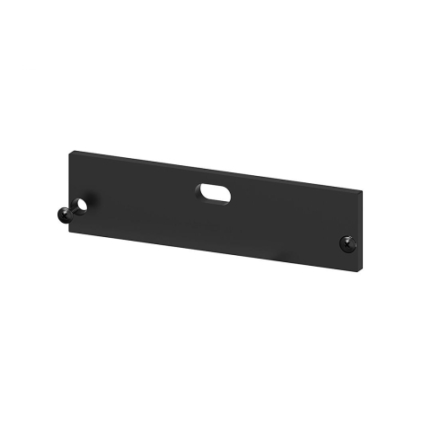 Profile aluminiu pentru bandă LED - Capac de capat din aluminiu cu gaura negru P20-1 - accesoriu profil LED