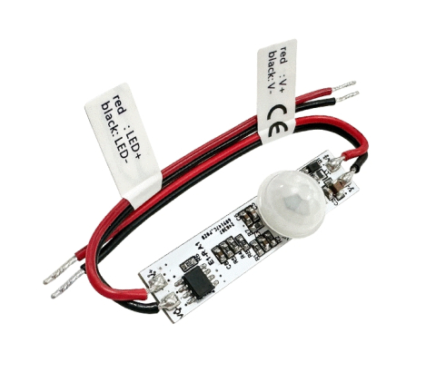 Senzori și comutatoare pentru bandă - Comutator PIR pentru bandă LED 12-24V • 3A - E1-R