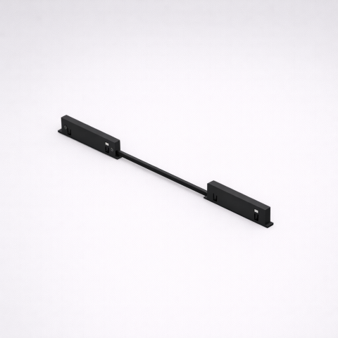 Iluminat pe șină magnetică - Conector de colț pentru șină magnetică 24V slim cu cablu - negru
