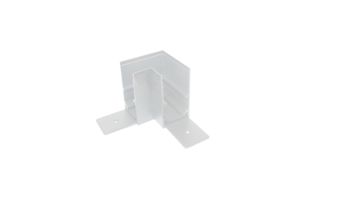 Conectori și accesorii 48V - Conector de colț pentru șină magnetică 48V • 90° - alb