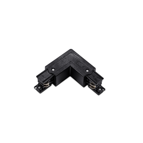 Iluminat industrial și stradal - Conector pentru șină 220V 90° - plastic, negru