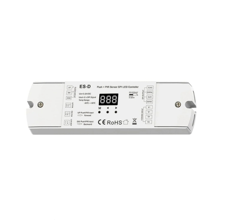 Controlere și receptoare - Controler LED pentru bandă digitală pentru scări 5-24V • 15A - ES-D