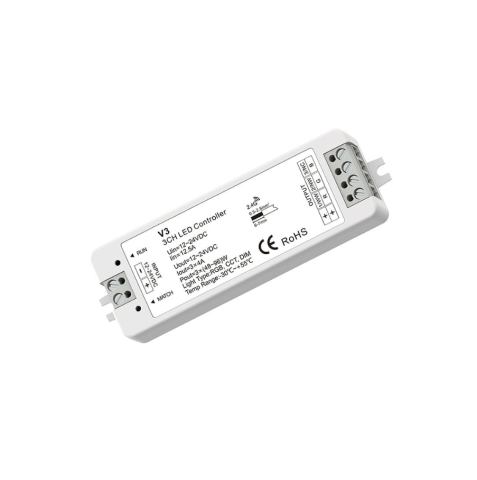 Controlere și receptoare - Controler LED RGB • 12-24V • 3×4A - V3