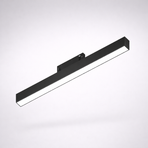Iluminat pe șină magnetică - Corp liniar magnetic 24V • 27W • 3000K • 1235lm • 120° • Ra90 • 900mm - negru