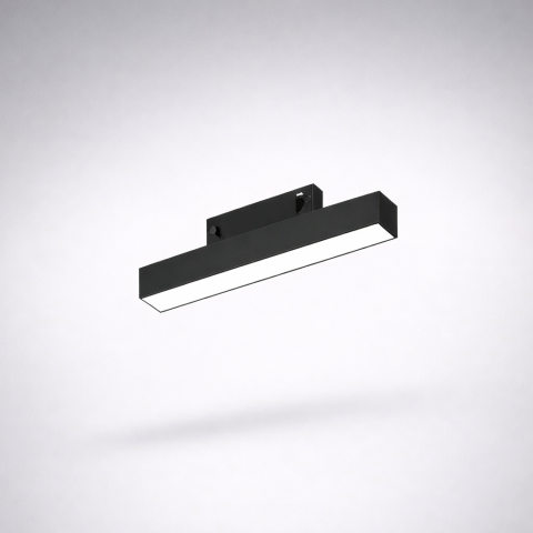 Iluminat pe șină magnetică - Corp liniar magnetic 24V • 9W • 4000K • 486lm • 120° • Ra90 • 300mm - negru