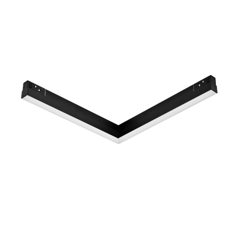 Iluminat pe șină magnetică - Corp liniar magnetic 48V • 20W • 3000K • 1600lm • 90° • Ra90 - cip Osram, negru