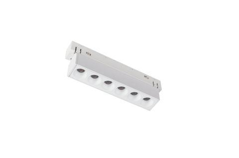 Șină magnetică 48V - Corp liniar magnetic 48V • 6W • 3000K • 500lm • 36° • Ra90 • 112mm - cip Osram, alb