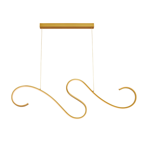 Lustre și pendule - Corp suspendat liniar LED Calista 27W • 3000K • 1890lm • 110 cm × H175 cm - aluminiu, auriu