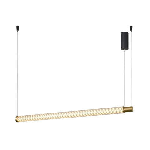 Lustre și pendule - Corp suspendat liniar LED Mystique 42W • CCT reglabil • 2520lm • 117,5 cm × H200 cm - aluminiu, auriu