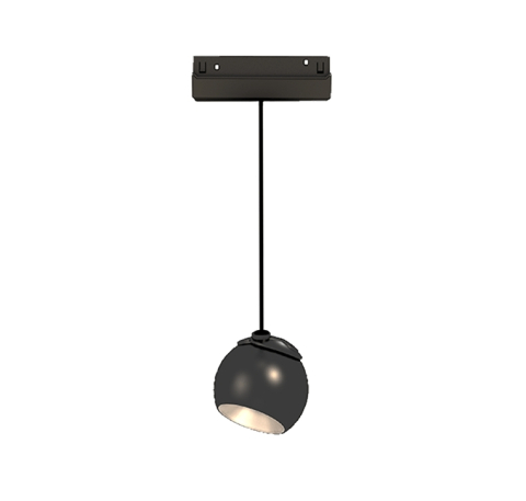 Șină magnetică 48V - Corp suspendat magnetic 48V • 12W • 4000K • 1050lm • 36° • Ra90 • Ø100mm • 134mm - cip Osram, negru
