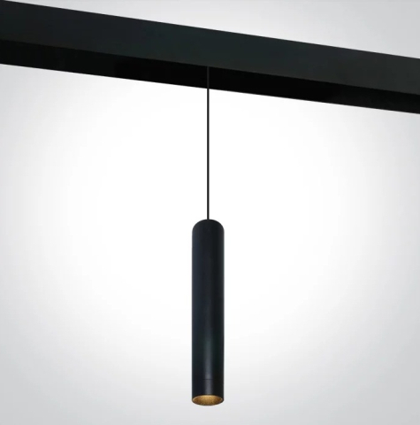 Șină magnetică 48V - Corp suspendat magnetic 48V • 9W • 4000K • 1030lm • 36° • Ra90 • Ø50mm • 220mm - cip Osram, negru