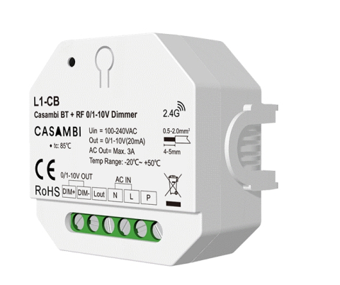 Dimmere - Dimmer LED Bluetooth / RF 2,4 GHz • 1-10V • 3A