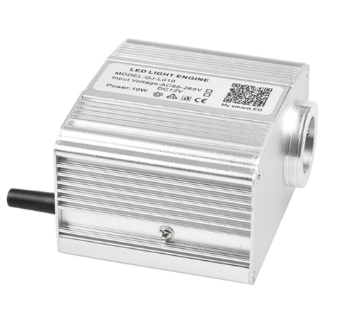 Fibră optică - Generator fibră optică RGBW • 10W • efect de pâlpâire • aplicație și telecomandă