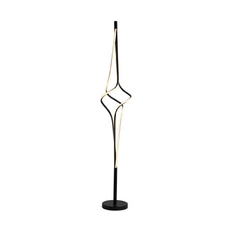 Lampadare - Lampadar LED de podea 48W • CCT reglabil • 3800lm - aluminiu, acril, negru