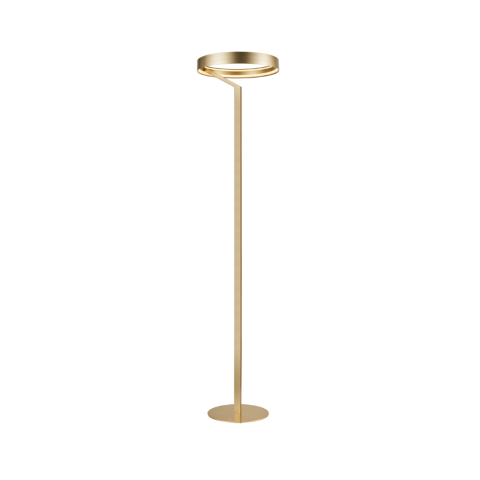 Lampadare - Lampadar LED de podea Rollie 43W • 2700K • 2150lm • 38,5 cm × H170 cm - aluminiu, auriu
