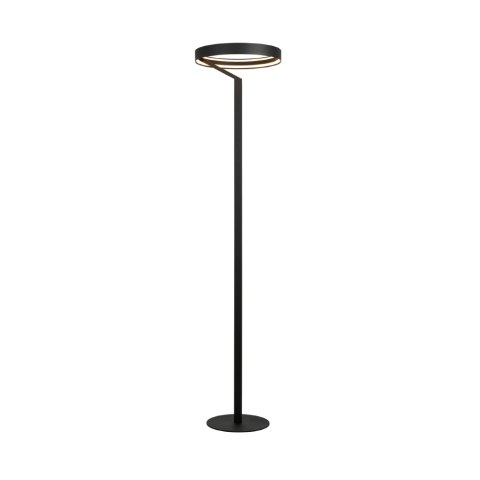 Lampadare - Lampadar LED de podea Rollie 43W • 2700K • 2150lm • 38,5 cm × H170 cm - aluminiu, negru
