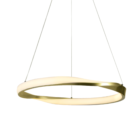Lustre și pendule - Lustră LED 42W • CCT reglabil • 3300lm - metal, acril, auriu