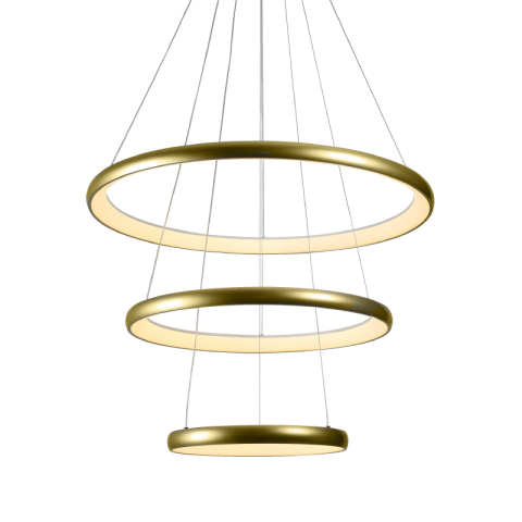 Lustre și pendule - Lustră LED 60W • CCT reglabil • 4800lm - metal, acril, auriu