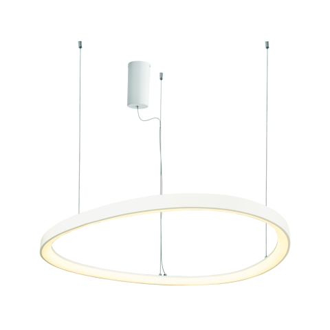 Corpuri de iluminat - Lustră LED Harmony 73W • CCT reglabil • 5800lm • Ø80 cm × H120 cm - aluminiu, alb