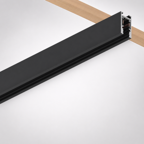 Șine slim 24V - Mini șină magnetică 24V slim • 1m - negru