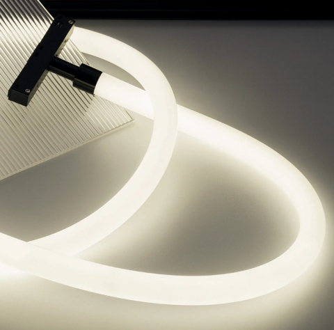 Iluminat pe șină magnetică - Neon magnetic 48V • 40W • 3000K • 3000lm • 360° • Ra90 • Ø22mm • 2000mm - negru
