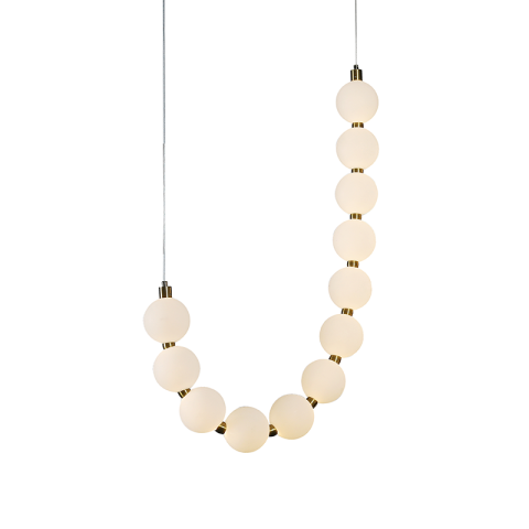 Lustre și pendule - Pendul LED 18W • 3000K • 1350lm - aluminiu, acril, auriu