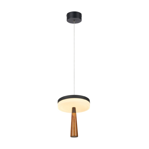 Lustre și pendule - Pendul LED Asiatică 11W • CCT reglabil • 715lm • 16,4 cm × H150 cm - aluminiu, negru