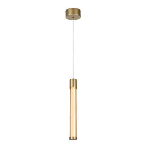Lustre și pendule - Pendul LED Candelera 7W • CCT reglabil • 490lm • 8,5 cm × H150 cm - aluminiu, auriu
