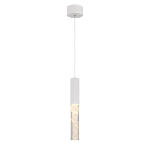 Lustre și pendule - Pendul LED Oasis 7W • CCT reglabil • 350lm • 5 cm × H150 cm - aluminiu, alb