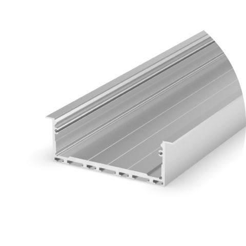 Profile aluminiu pentru bandă LED - Profil aluminiu LED P27-1 argintiu anodizat
