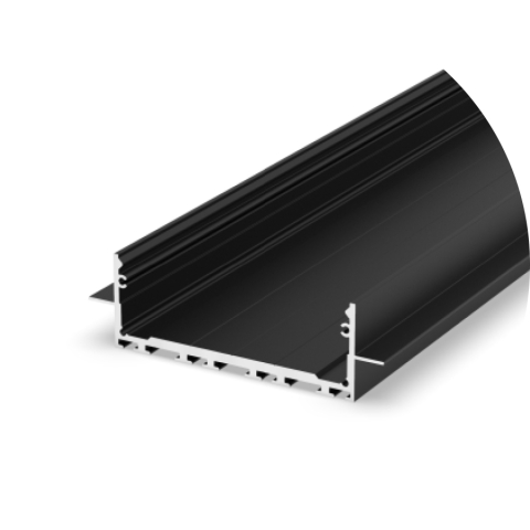 Profile aluminiu pentru bandă LED - Profil aluminiu LED P27-2 negru