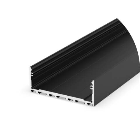 Profile aluminiu pentru bandă LED - Profil aluminiu LED P27-3 negru