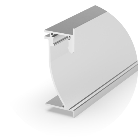 Profile aluminiu pentru bandă LED - Profil aluminiu LED P26-2 argintiu anodizat