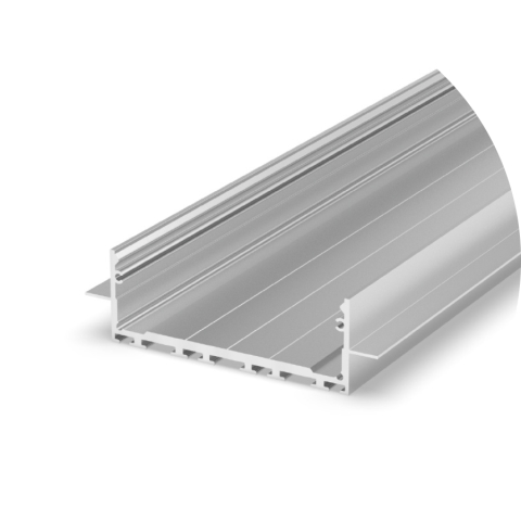 Profile aluminiu pentru bandă LED - Profil aluminiu LED P27-2 argintiu anodizat