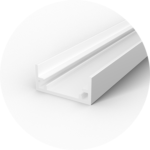 Profil aplicat - Profil aluminiu LED aplicat P11-1 alb