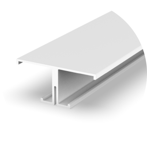 Profile aluminiu pentru bandă LED - Profil aluminiu LED aplicat P9-1 alb