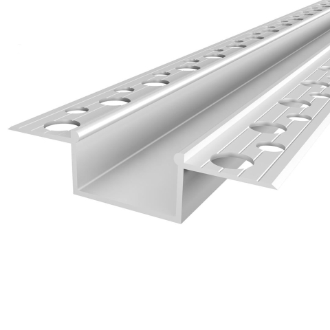 Profil pentru rigips - Profil aluminiu LED încastrat GK14-3 argintiu anodizat