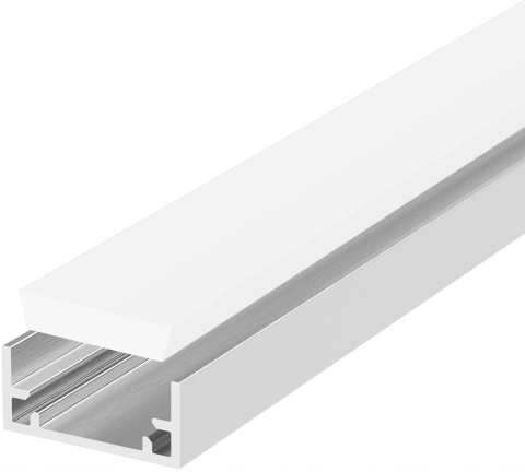 Profil aplicat - Profil aluminiu LED aplicat P11-1 argintiu anodizat