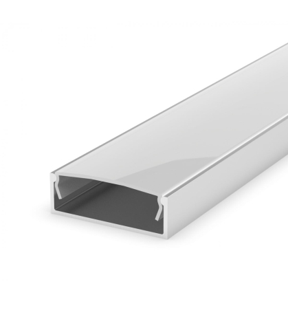 Profile aluminiu pentru bandă LED - Profil aluminiu LED aplicat P13-1 argintiu anodizat