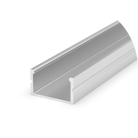 Profile aluminiu pentru bandă LED - Profil aluminiu LED aplicat P13-2 argintiu anodizat
