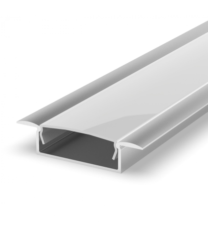Profil încastrat - Profil aluminiu LED încastrat P14-1 argintiu anodizat