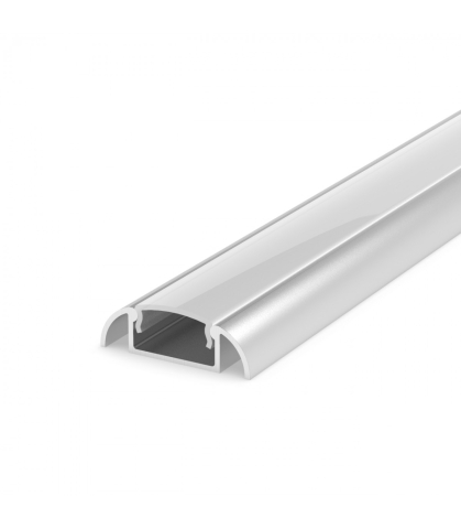 Profile aluminiu pentru bandă LED - Profil aluminiu LED aplicat P2-1 argintiu anodizat