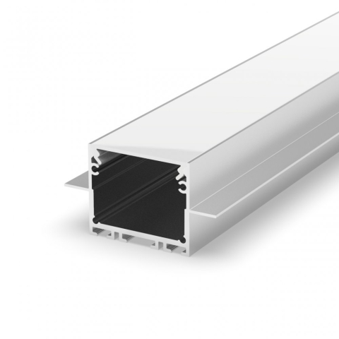 Profile aluminiu pentru bandă LED - Profil aluminiu LED P22-2 argintiu anodizat