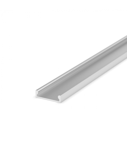 Profile aluminiu pentru bandă LED - Profil aluminiu LED aplicat P4-3 argintiu anodizat