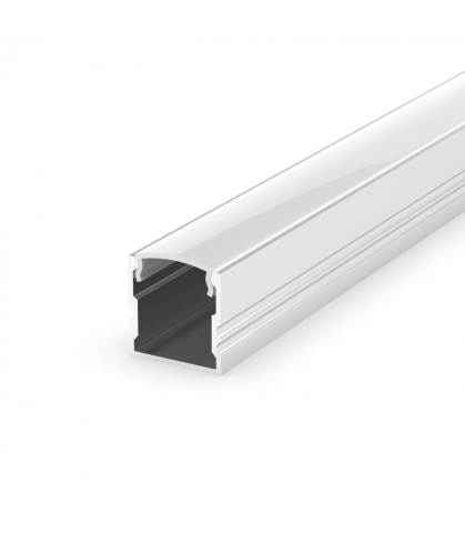 Profile aluminiu pentru bandă LED - Profil aluminiu LED aplicat P5-1 argintiu anodizat